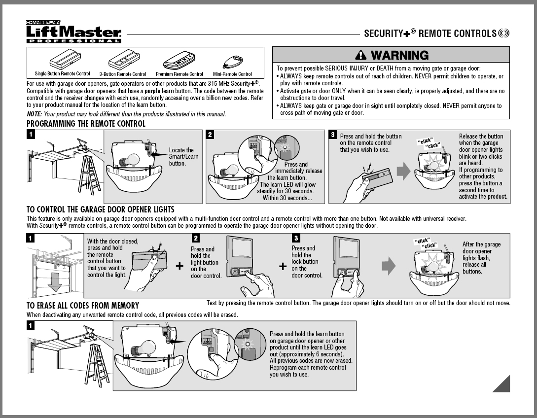 How To Reset Chamberlain Garage Door Opener Code - Garage and Bedroom Image